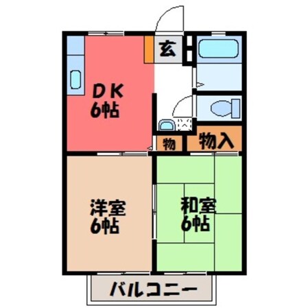 東武宇都宮駅 バス17分  中丸公園前下車：停歩11分 1階の物件間取画像